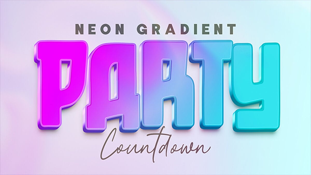 Neon Gradient Party Countdown image number null